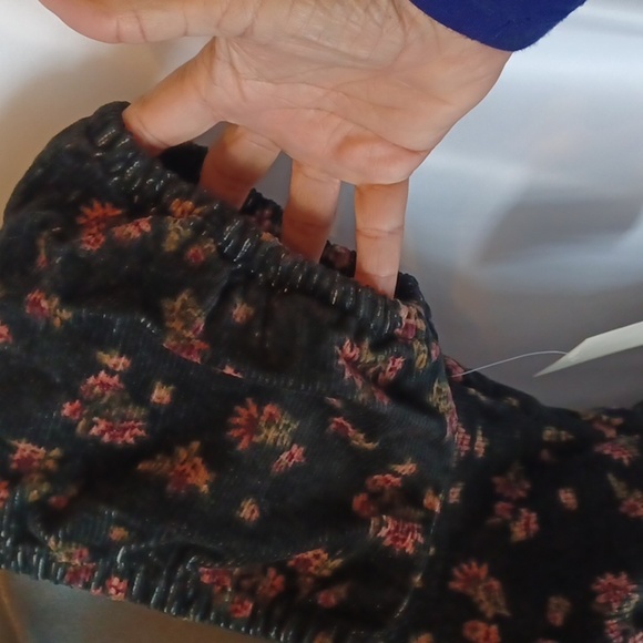 SO 90's Inspired Floral Corduroy Back Zip Dress Size Medium, NWT, Black/pink - Picture 4 of 8